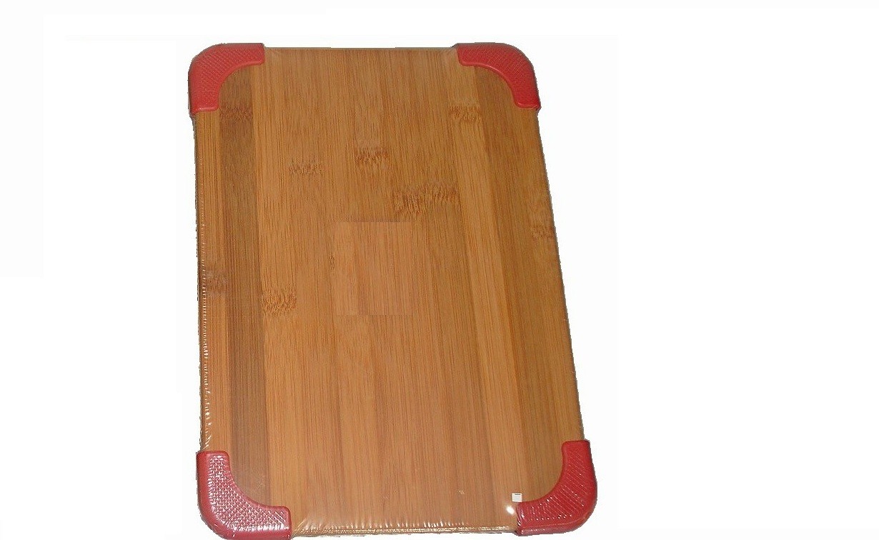 Επιφάνεια Κοπής Bamboo 35Χ25 Με Σιλικόνη Κόκκινη