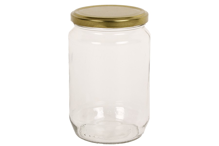 Βάζο Γυάλινο Με Μεταλλικό Καπάκι 370ml