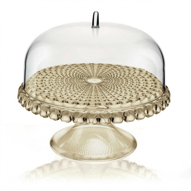 Τουρτιέρα Με Πόδι Tiffany Ακρυλική 30cm Guzzini Beige