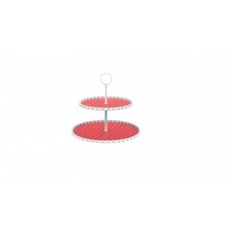 Πιατέλα 2 Επιπέδων Μελαμίνης Dotty Κόκκινη Zak Design Πιατέλα 2 Επιπέδων Μελαμίνης Dotty Κόκκινη Zak Design
