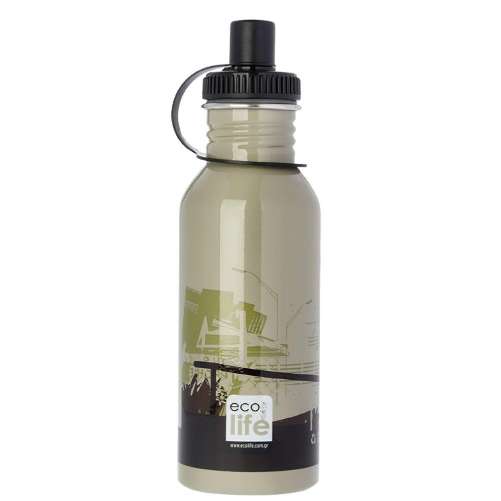 Παγούρι Eco Life Μεταλλικό Ανοξείδωτο Skate 600ml