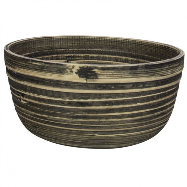 Μπολ Bamboo Natural Black 25cm Marva Home