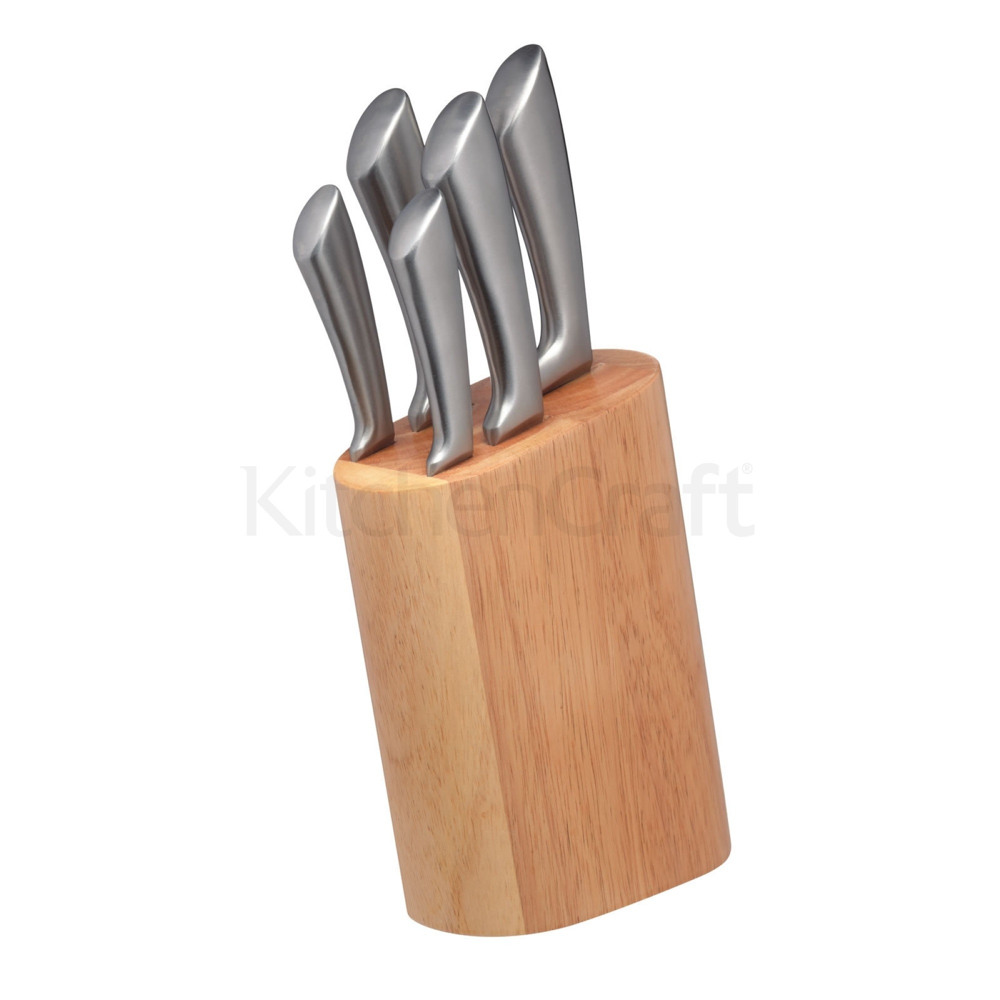 Μαχαίρια Sabre Σετ 5Τμχ Με Ξύλινη Βάση Kitchencraft