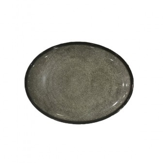 Πιατέλα Οβάλ Marble Black 35cm Πιατέλα Οβάλ Marble Black 35cm