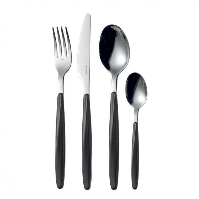 Μαχαιροπίρουνα Guzzini Σετ 24 Τεμαχίων My Fysion 18/10 Black