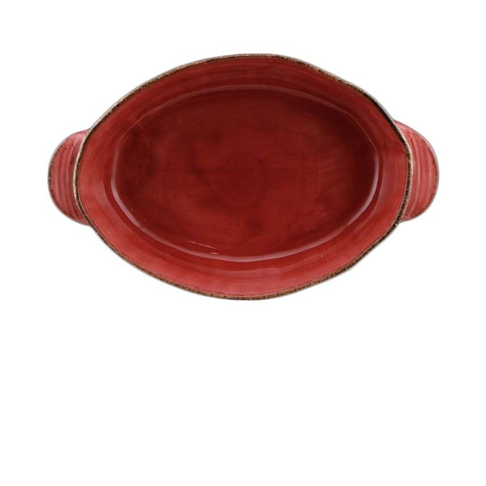 Ταψί Πυρίμαχο Splash Οβάλ Κόκκινο 33cm Marva Home