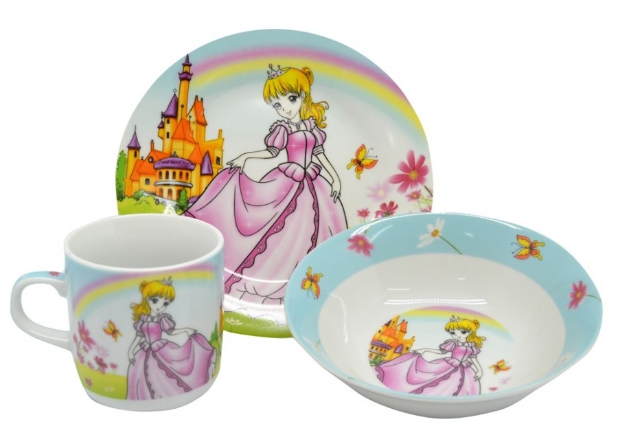 Σετ Φαγητού BeBe Princess Πορσελάνης 3Τμχ