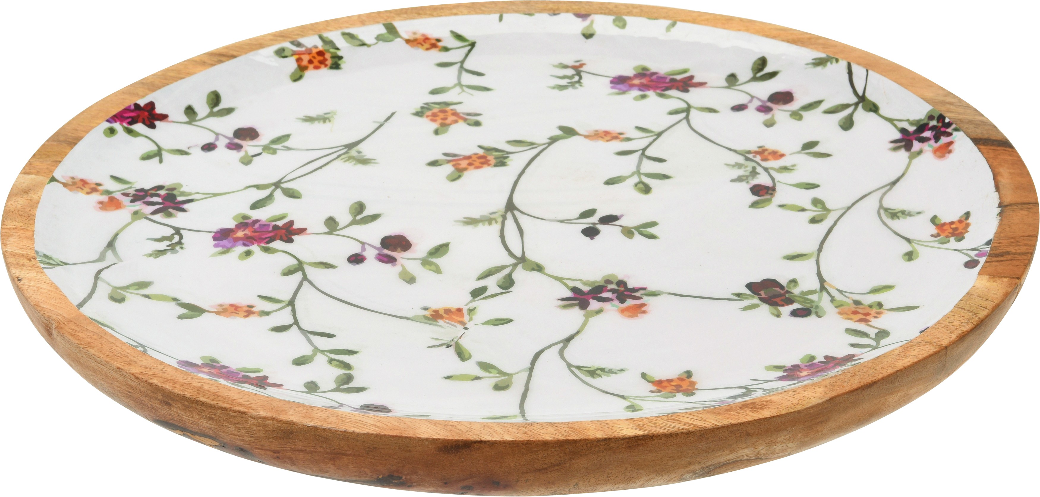 Πιατέλα Ξύλινη Flower 38cm