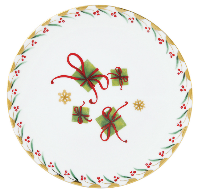 Πιάτο Φρούτου Στρογγυλό Δωράκια Noel 21cm Ionia