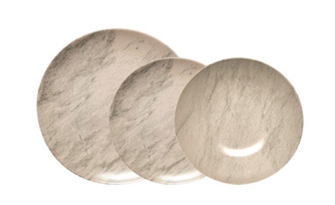 Σερβίτσιο Φαγητού Marble Σετ 18τμχ Happy Ware