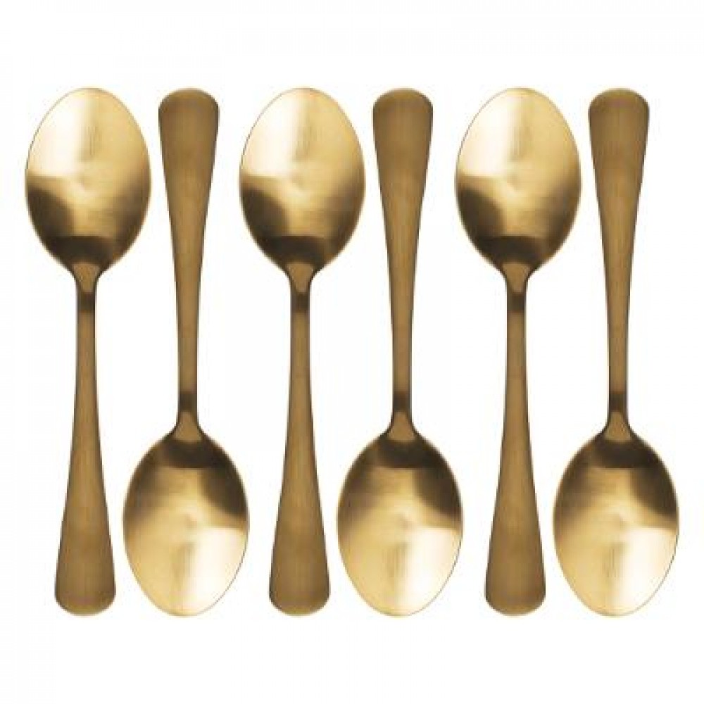 Κουταλάκια Γλυκού Gold Σετ 6Τμχ Seacret Gourmet