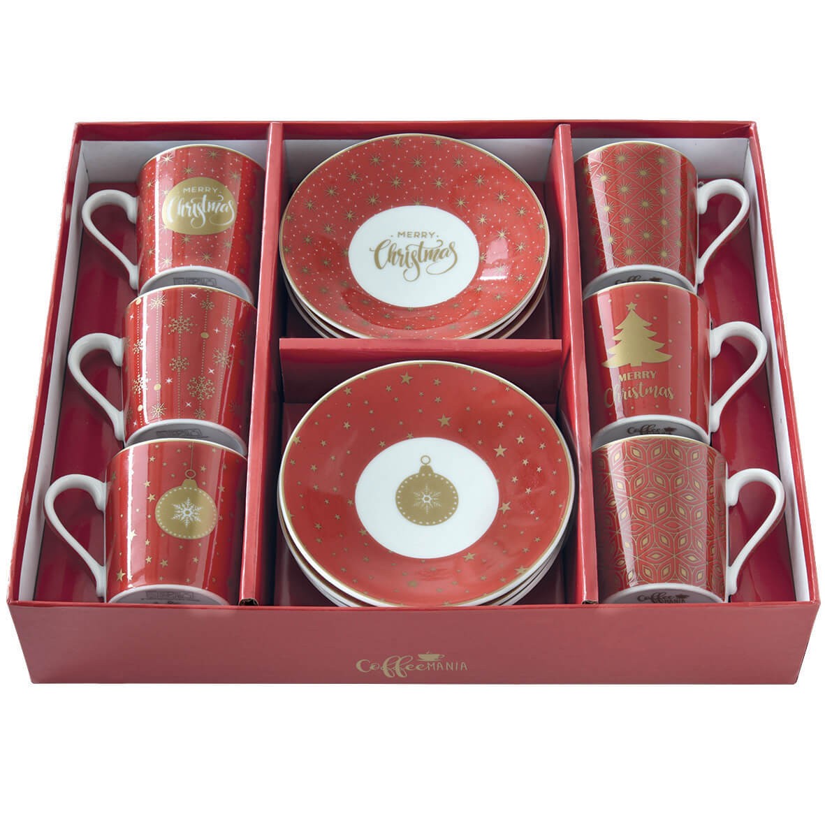 Φλιτζάνι Espresso Σετ 6τμχ. Πορσελάνης Christmas