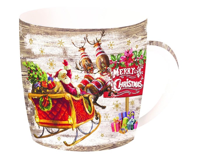 Κουπα Χριστουγεννιάτικη Christmas Time Έλκυθρο 350ml