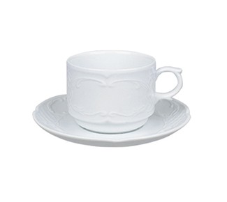 φλυτζάνι πορσελάνης espresso και πιατάκι flora 12cl 13cm