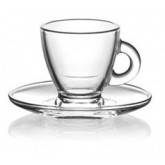 φλυτζάνι cappuccino γυάλινο με πιατάκι gurallar 155cc roma