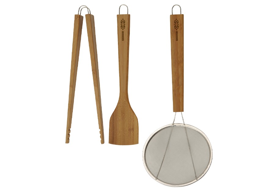 Εργαλεία Κουζίνας Lotus Σετ 3Τμχ Bamboo Typhoon