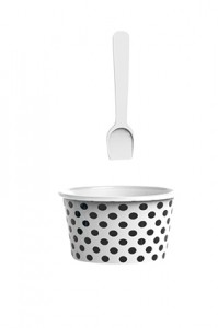Μπολ Παγωτού & Κουταλάκι Dotty Zak Designs Λευκό