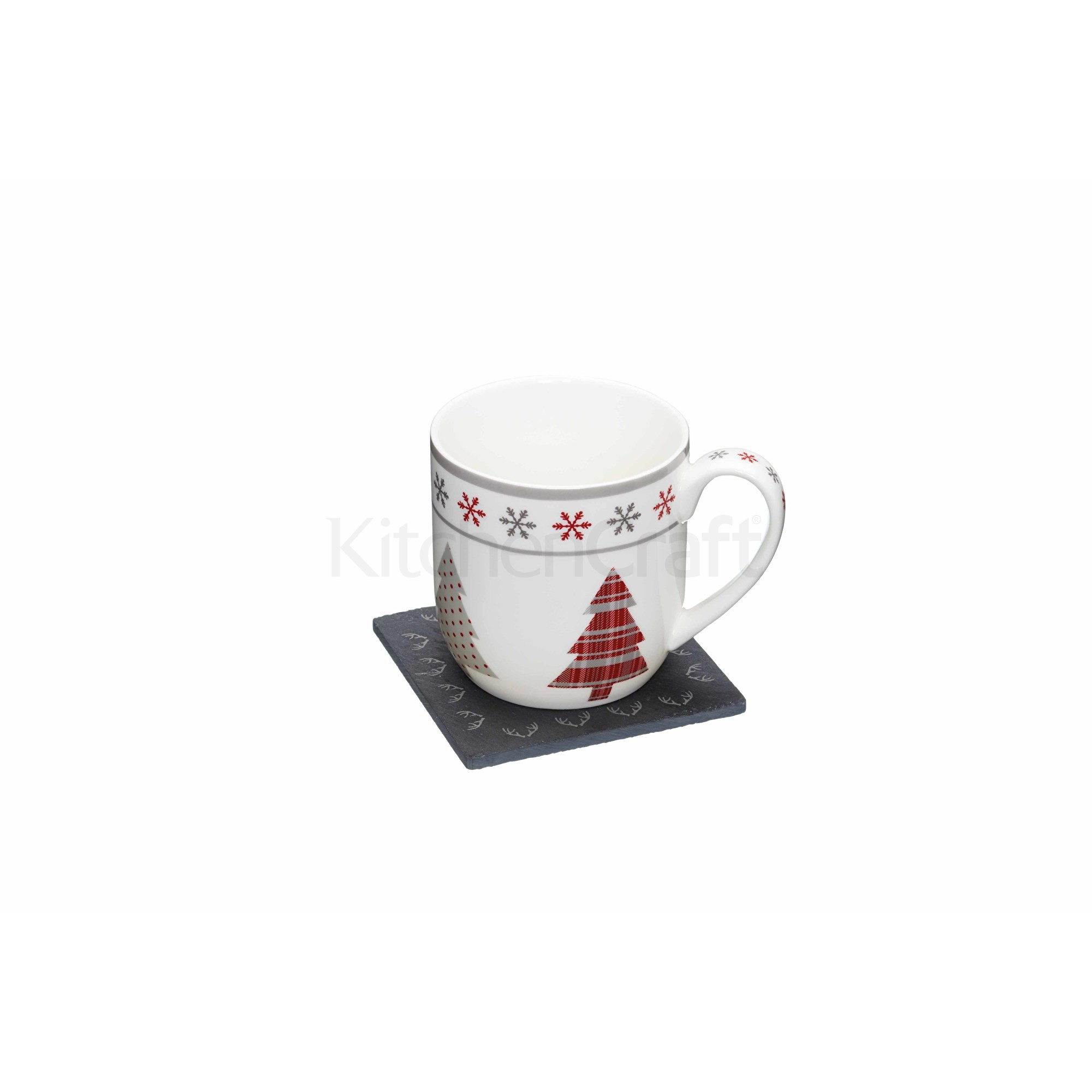 Κούπα Πορσελάνης Με Σουβέρ «We Love Christmas» ChristmasTree Kitchencraft